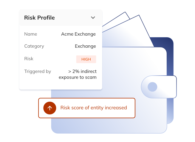 Assess risk profiles of on-chain entities